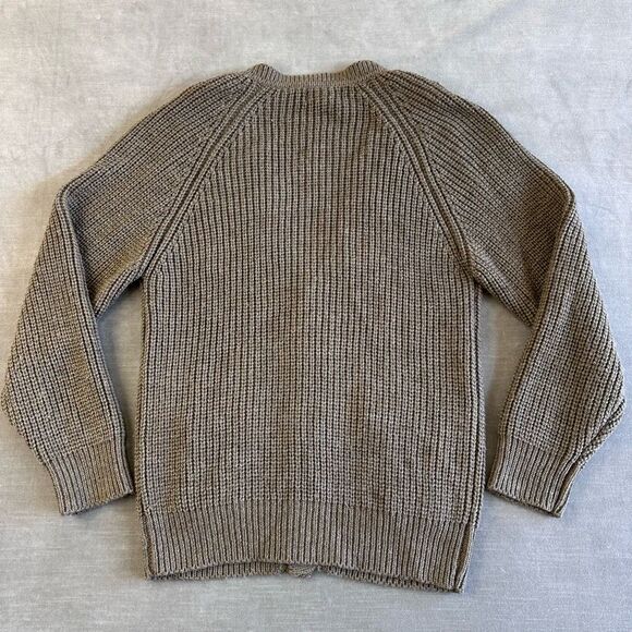 VTG 80s Cardigan Sweater Mens M Brown Wool Blend Chunky Knit LOFT & BROWNSTONE - Picture 3 of 7